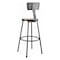 National Public Seating Blk Hardboard Stool Back, Stationary, 30 6230B-10 - alternate 5
